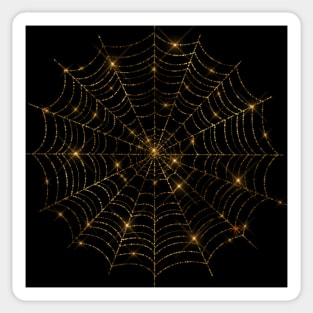 Gold Spiders web Sticker